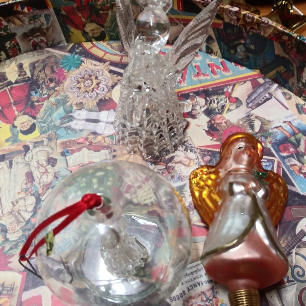 1980's 👼 Angel Ornaments. Lot of 3